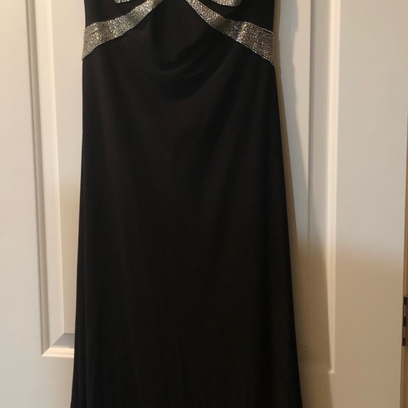 David’s Bridal halter black gown with beading - Picture 4 of 4